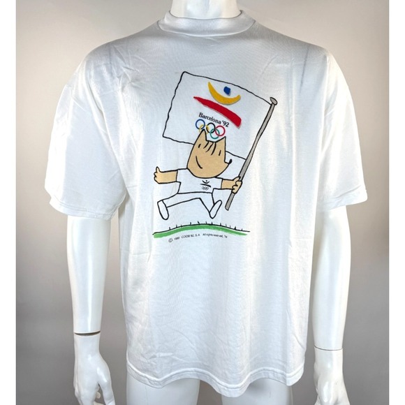 1992 Barcelona Summer Olympics T-shirt Mens XXL NWT Deadstock Cotton Crew Neck